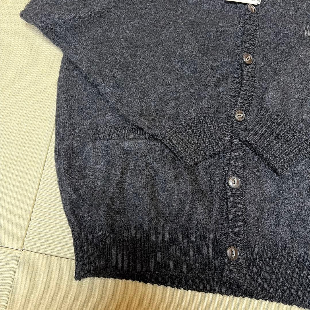 【新品】 WACKO MARIAブラック モヘアカーディガン　Mサイズ　25SS