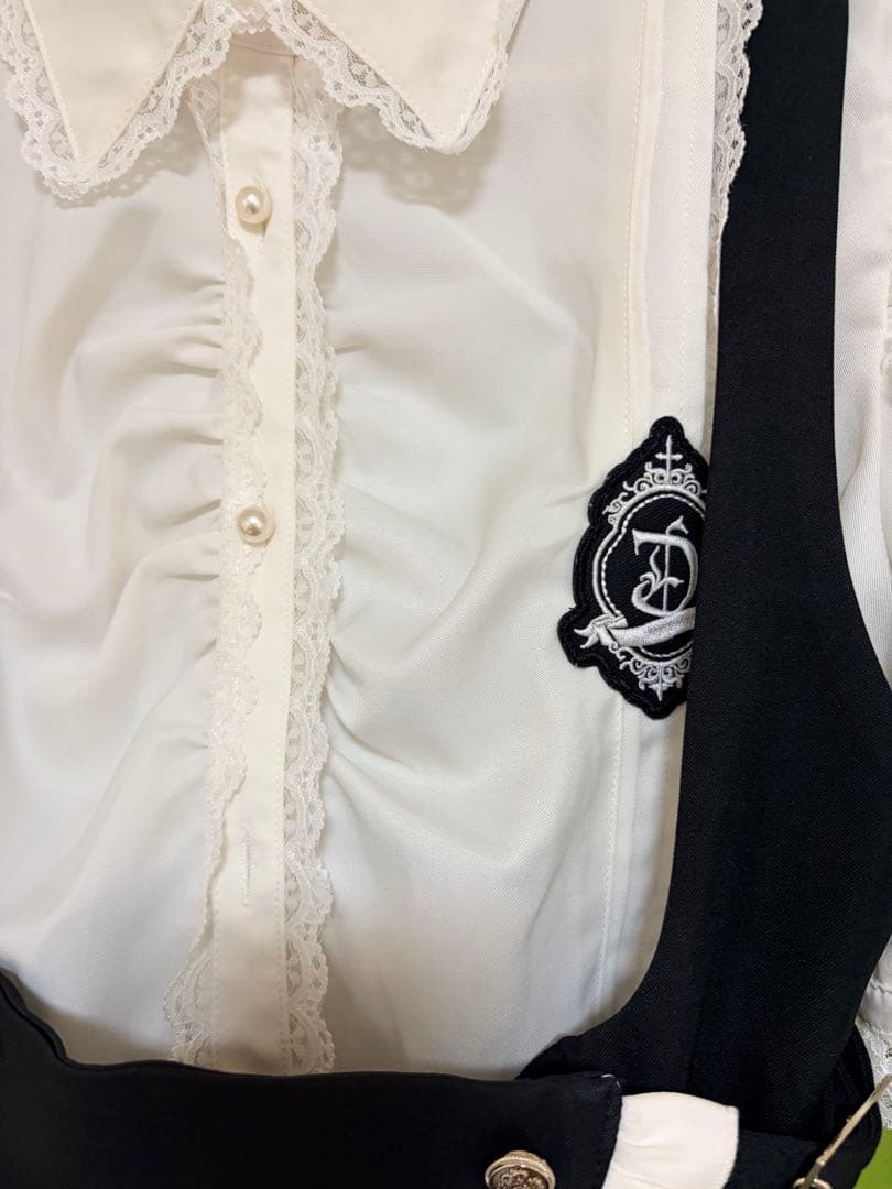 DimMoire ディムモアール 学園ブラウス+ジレset ホワイト L