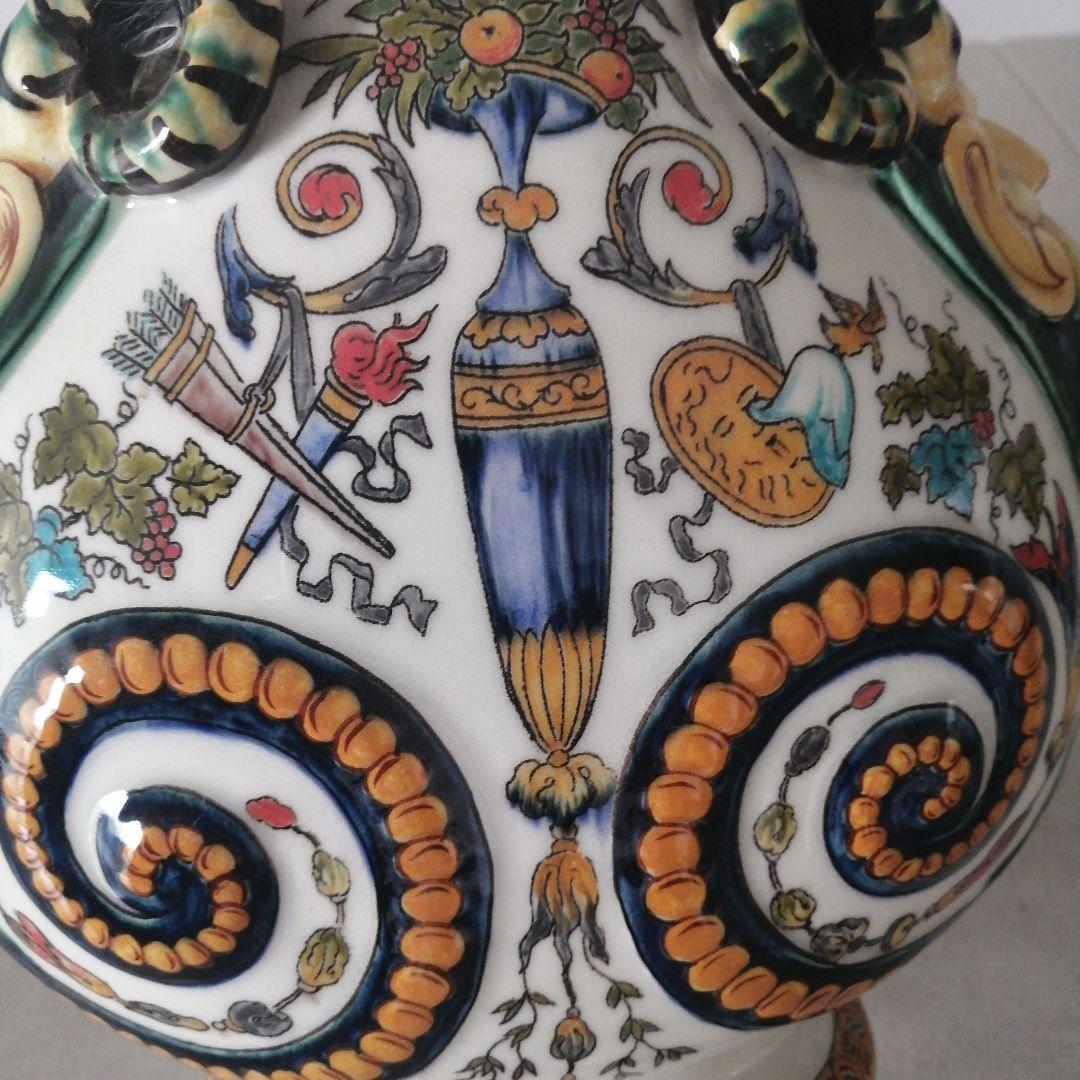 高級　GIEN ジアン フランス製　アンティーク　花瓶　置物　レア