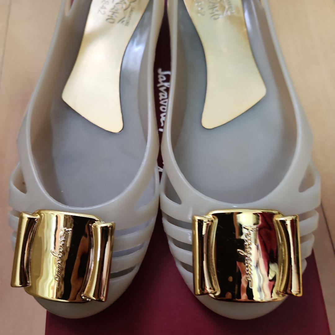 Salvatore Ferragamo⭐バミューダ8サイズラバーシューズ24.5