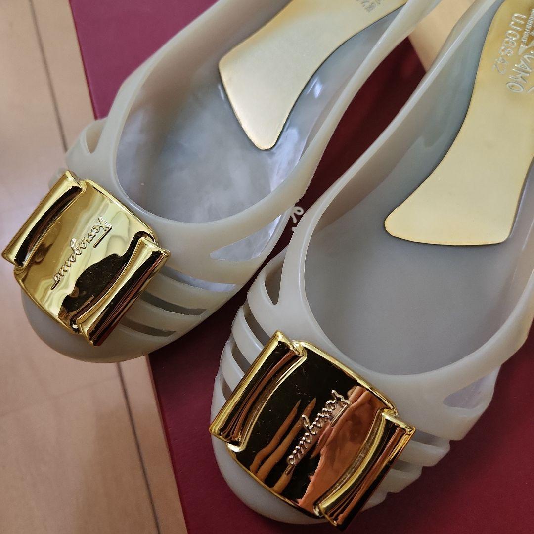 Salvatore Ferragamo⭐バミューダ8サイズラバーシューズ24.5