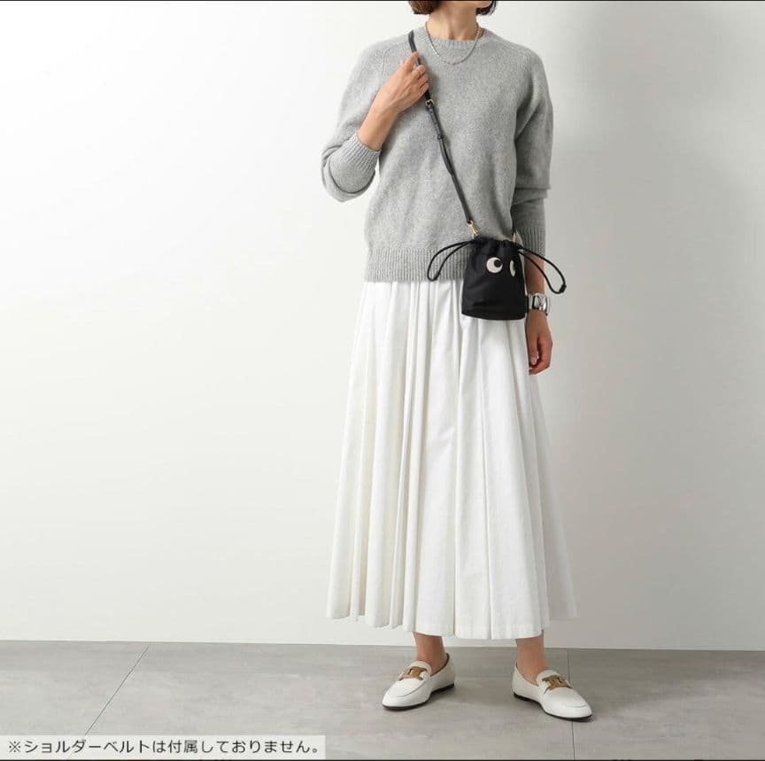 アニヤハインドマーチ EYES ナイロン 巾着ポーチ 黒 美品