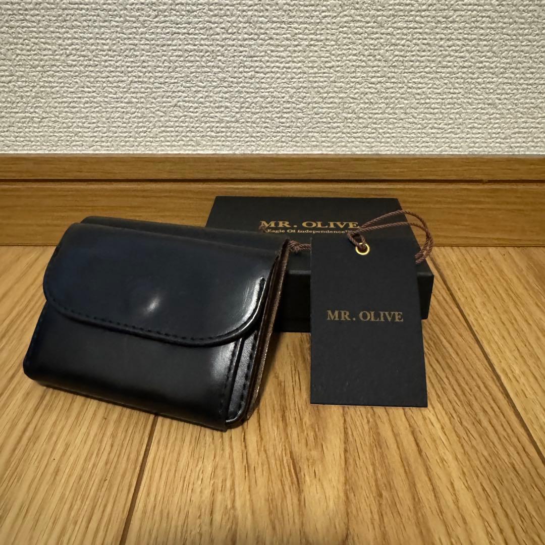 MR. OLIVE クロムエクセルレザー 二つ折り財布 ブラック