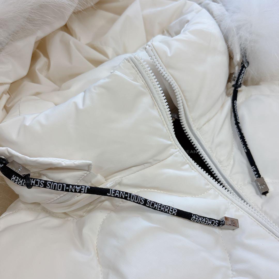 タグ付き ジャンルイシェレル 高級 ダウンジャケット ブルーフォックスファー