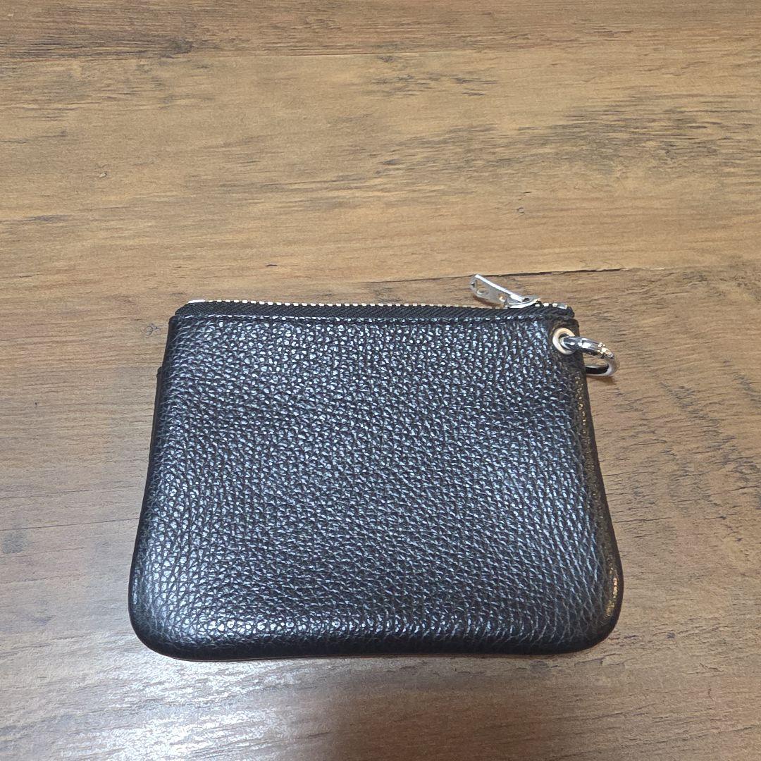 LOMEI Zipper Compact Wallet、ブラック