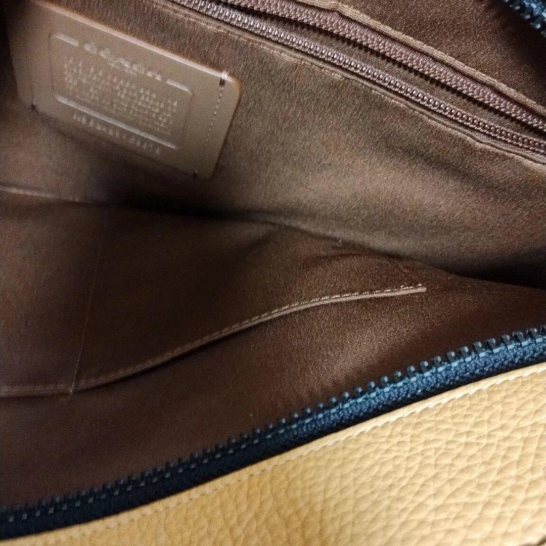 COACH イエロー レザートートバッグ