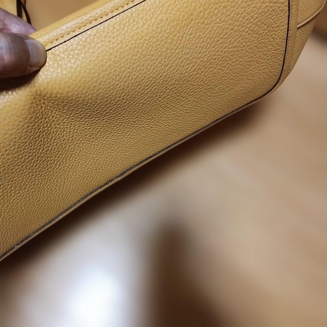 COACH イエロー レザートートバッグ
