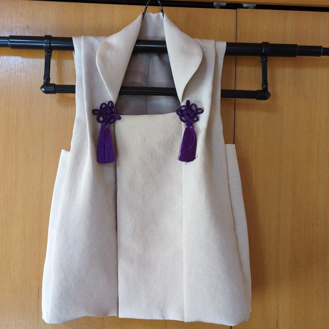 七五三３歳男の子アンティーク着物と正絹縮緬の被布（中綿無し）