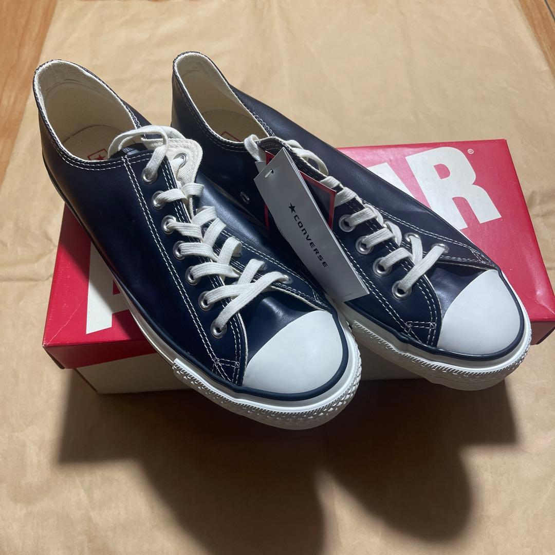 未使用品　コンバース AS J OXネイビー レザー ローカット スニーカー