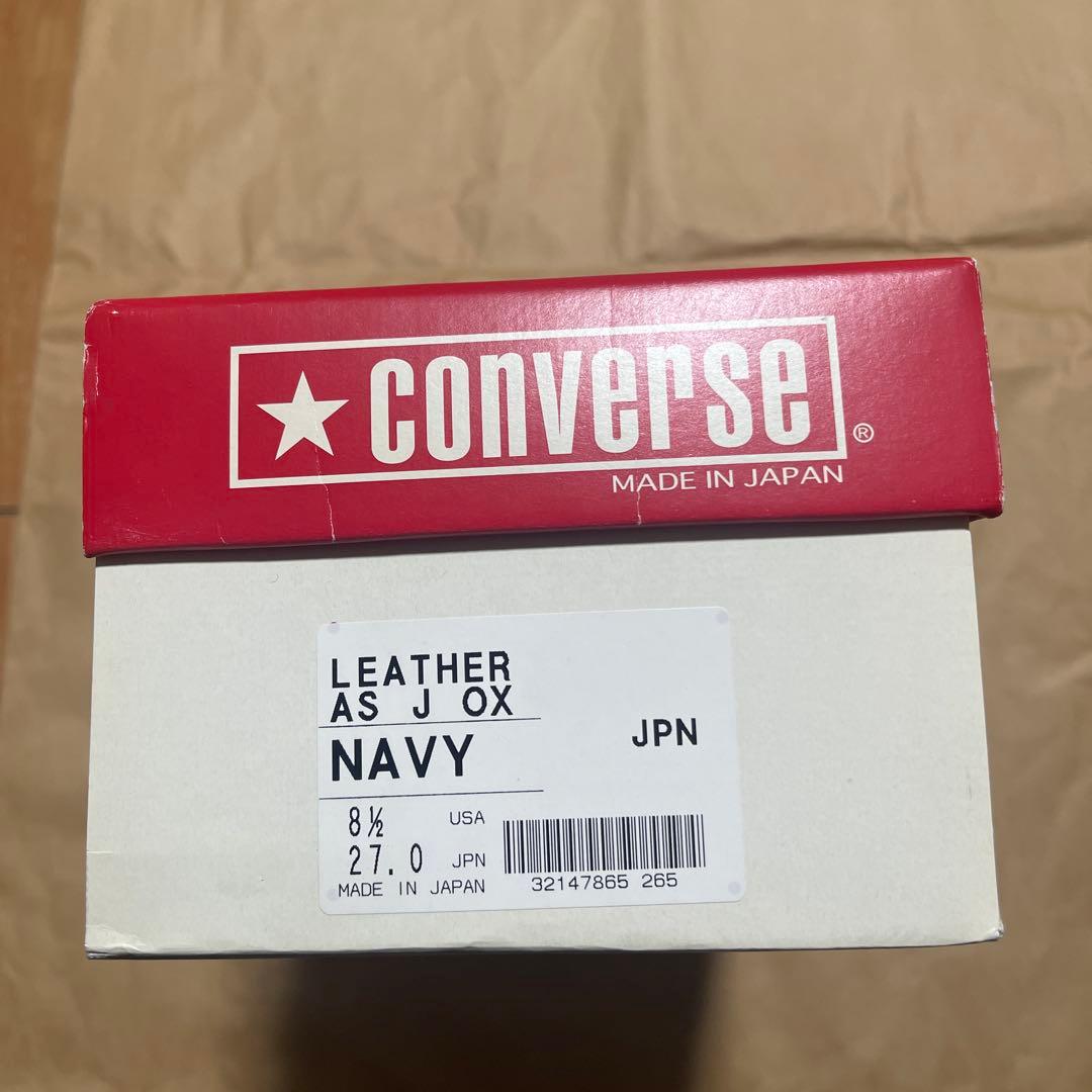 未使用品　コンバース AS J OXネイビー レザー ローカット スニーカー