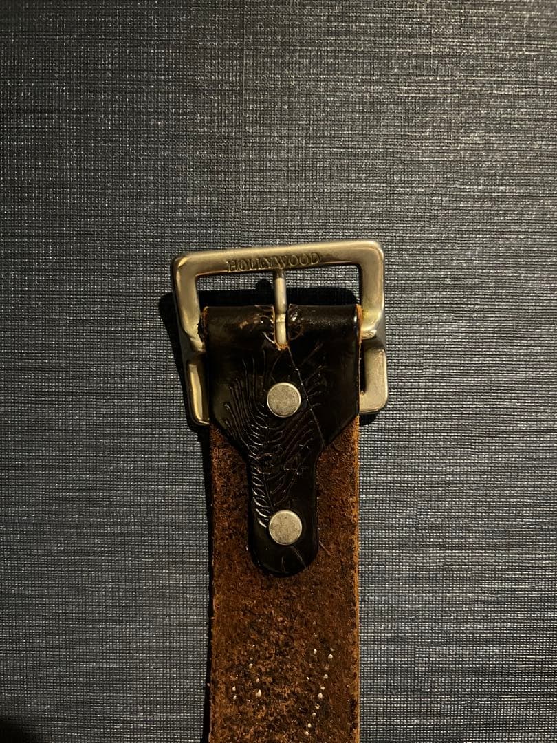 【激レア】 HTCスタッズベルト 34インチ フェザー エンボス ブラック