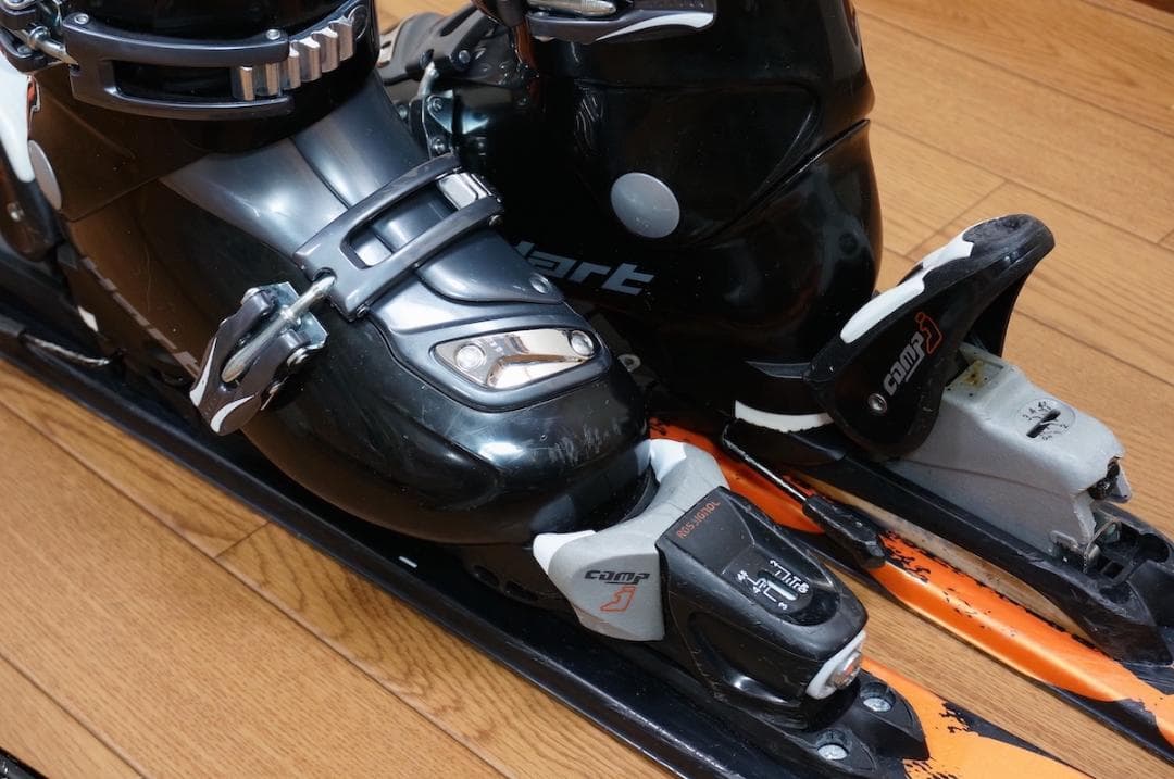 メンテ済 120cm 靴22cm ROSSIGNOL スキーセットト