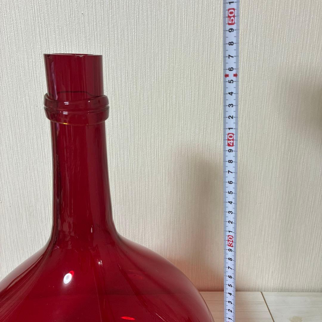 スペイン　特大　赤　瓶　フラワーベース　花瓶　インテリア