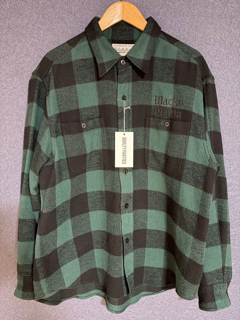 トップス BLOCKCHECK FLANNELSHIRT / Green