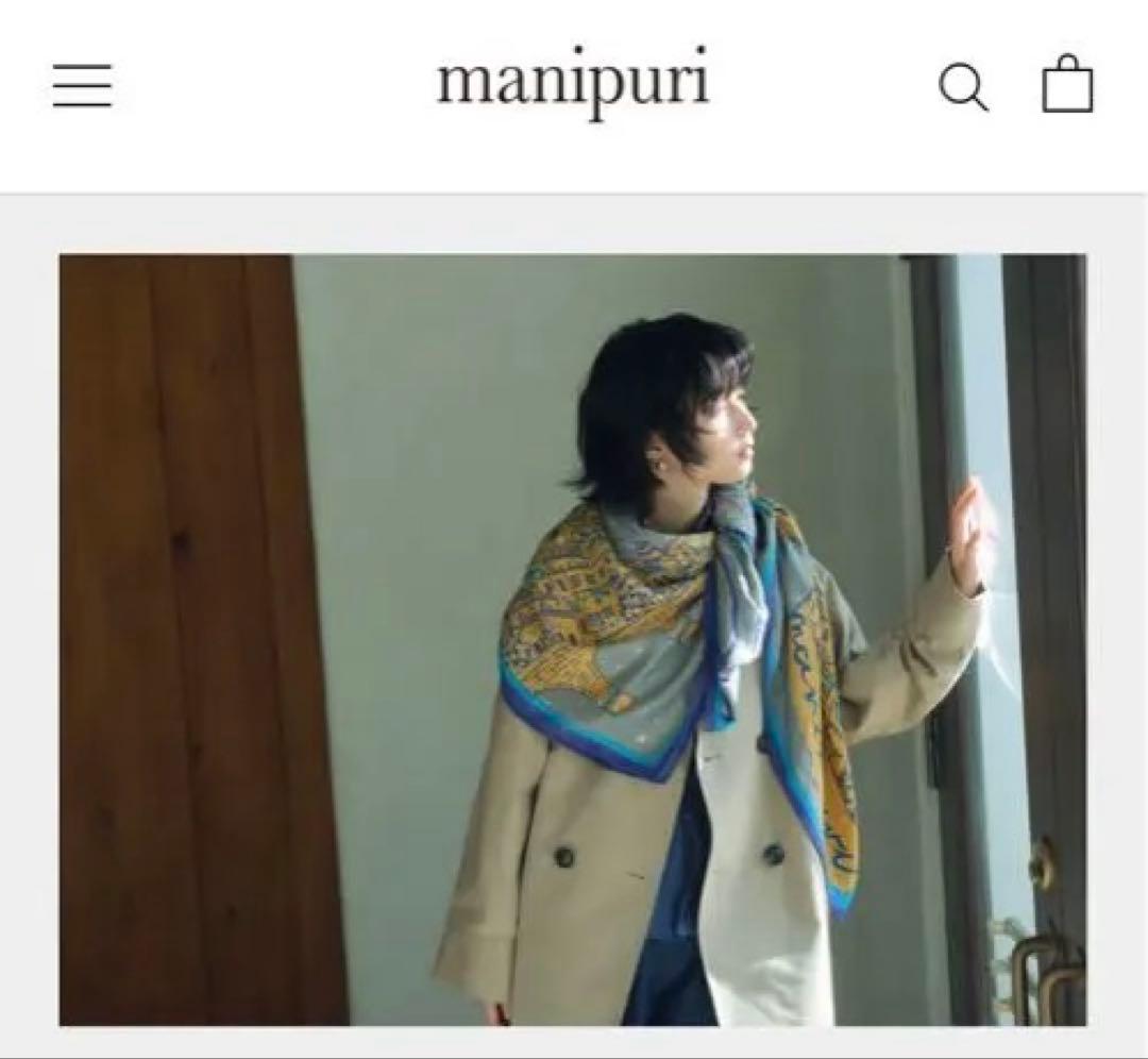 美品 マニプリ manipuri ウール・シルク ストール クリスマス限定
