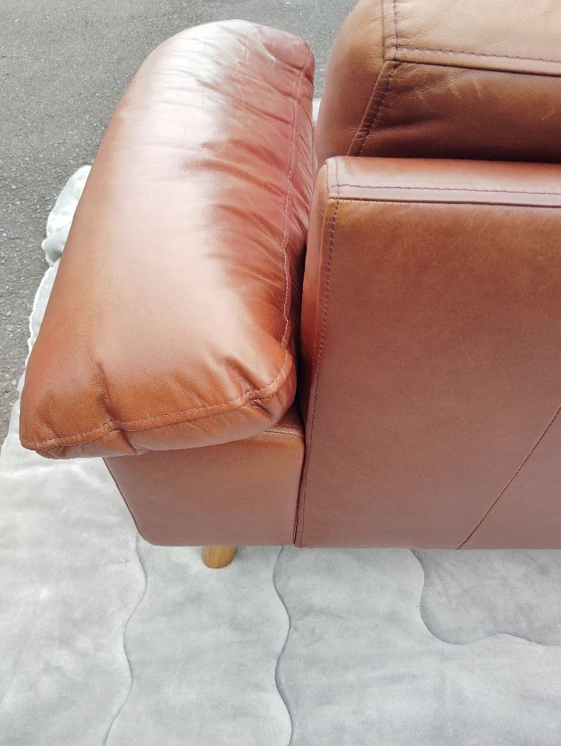 【専用 ひゃ様】⭐️2人掛けレザーソファー【定価22万円】