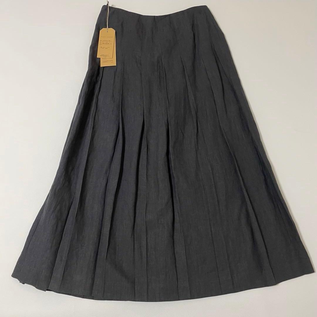 新品✨PLAIN PEOPLE ラップスカート ベルト付 リネン ロング丈