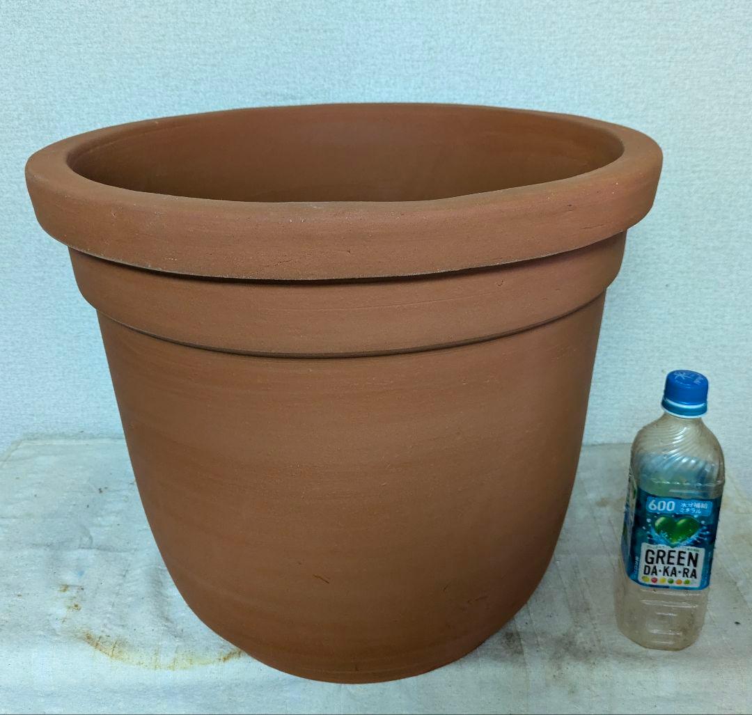 在庫限り！最安値！三河焼大型陶器鉢深型赤焼45cm