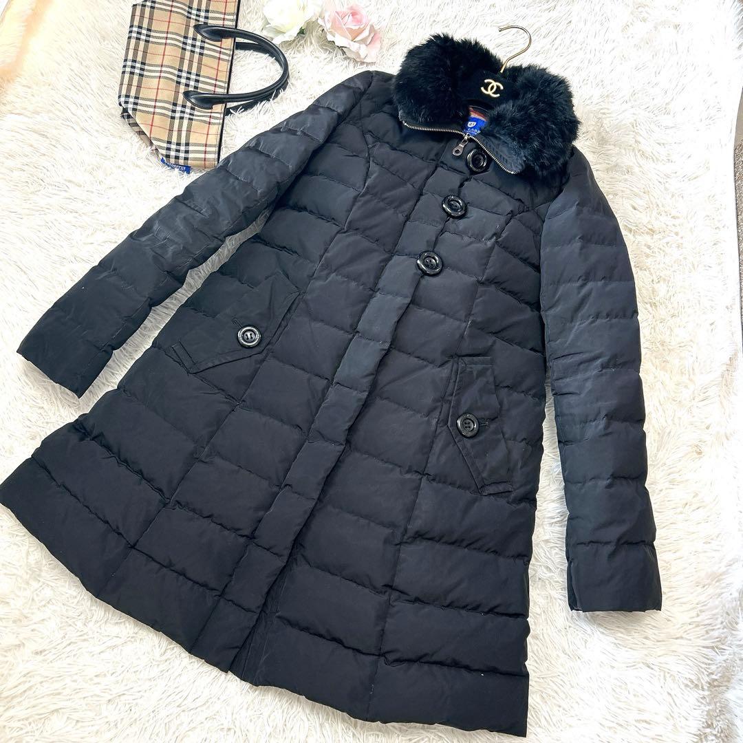 ファー 2Way✨ブルーレーベルクレストブリッジ ダウンコート 黒 S 人気