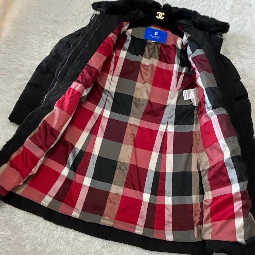 ファー 2Way✨ブルーレーベルクレストブリッジ ダウンコート 黒 S 人気