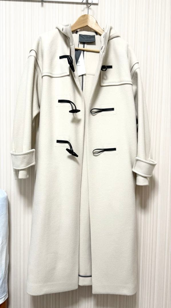 新品タグ付き★uncrave アンクレイヴ　白ダッフルコート ロング