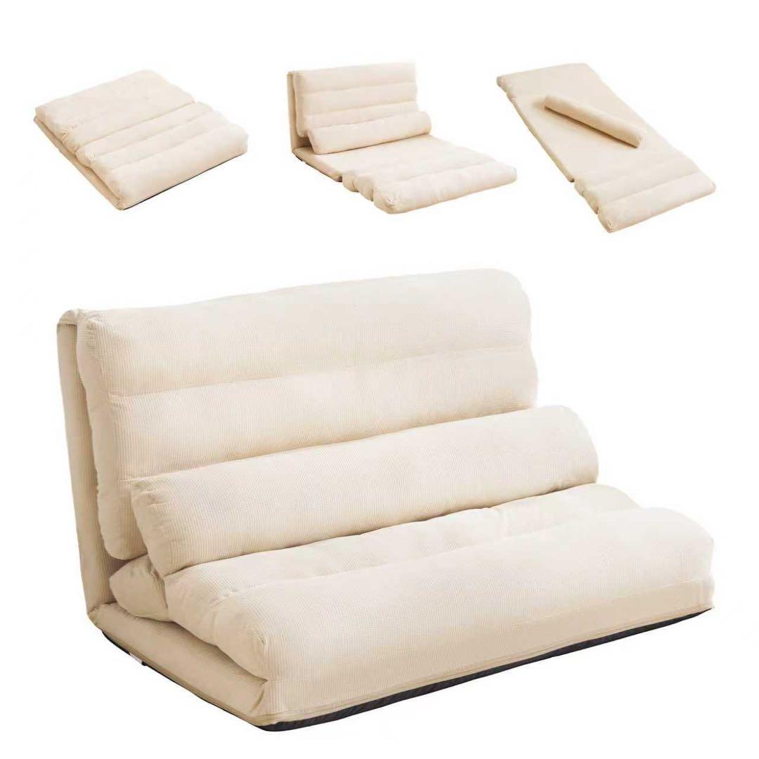 【新品】3WAY折りたたみソファベッド 組立不要 コンパクト省スペース