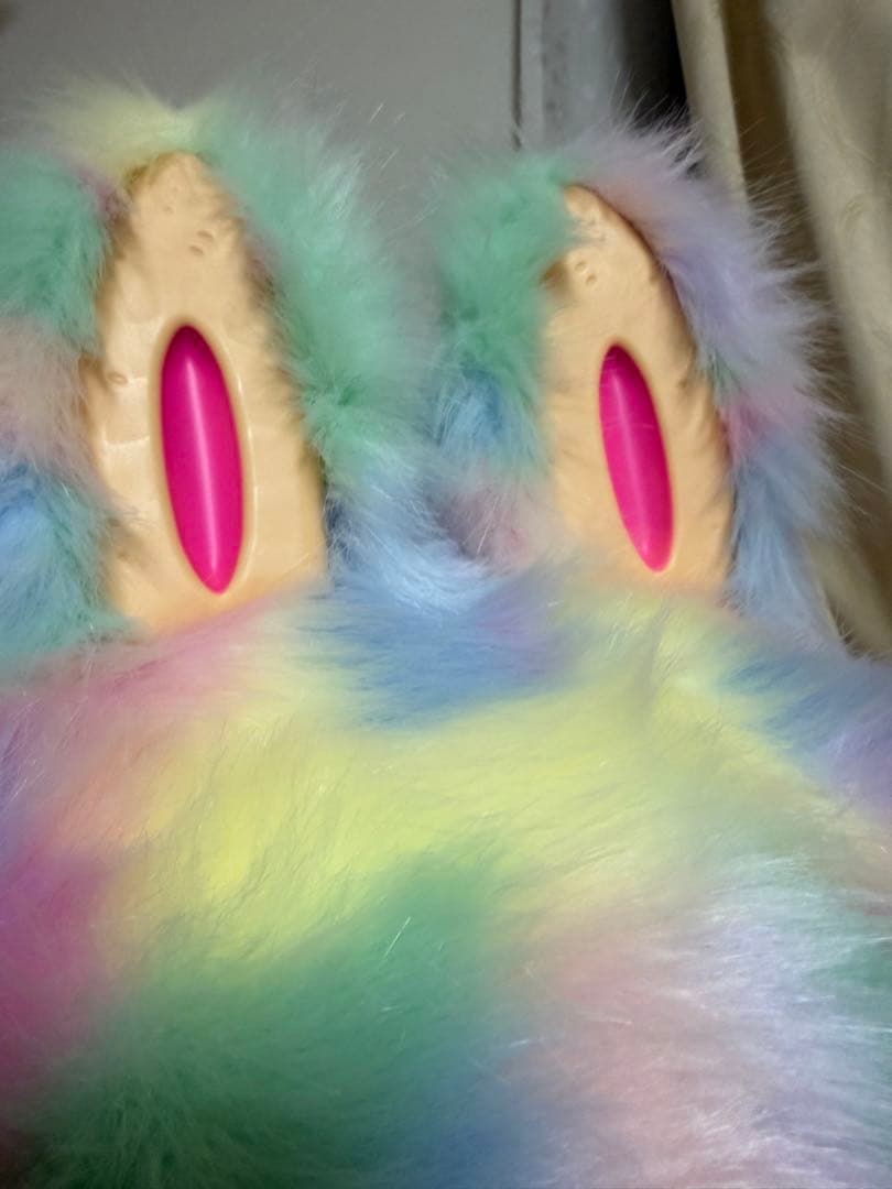 超特大60cmマカロンジモモ 夢色ふわもこ羽付き＆ピンクびれ スペシャルオーダー