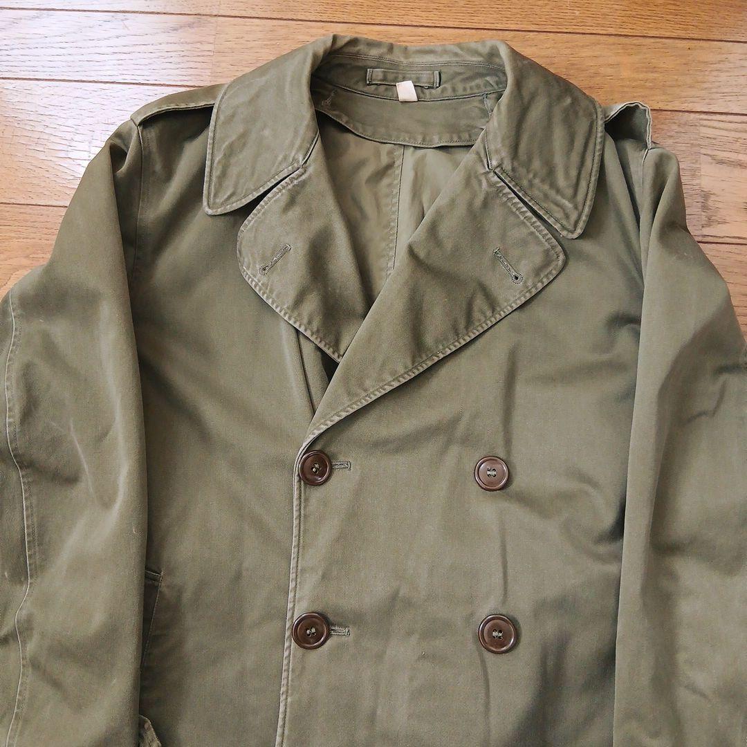米軍実物　50s トレンチコート　カーキ　ミリタリー　ヴィンテージ　古着