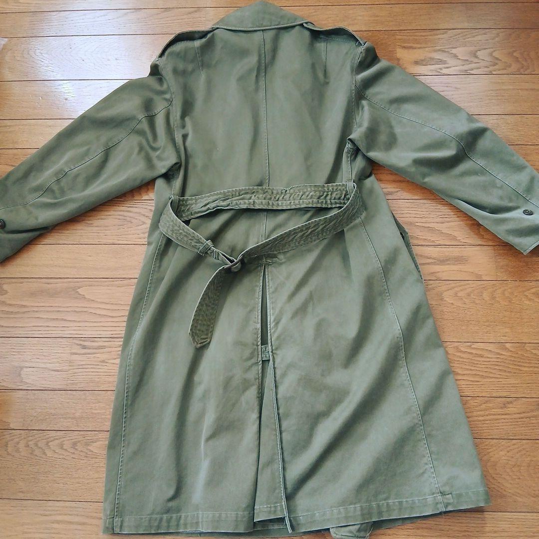 米軍実物　50s トレンチコート　カーキ　ミリタリー　ヴィンテージ　古着