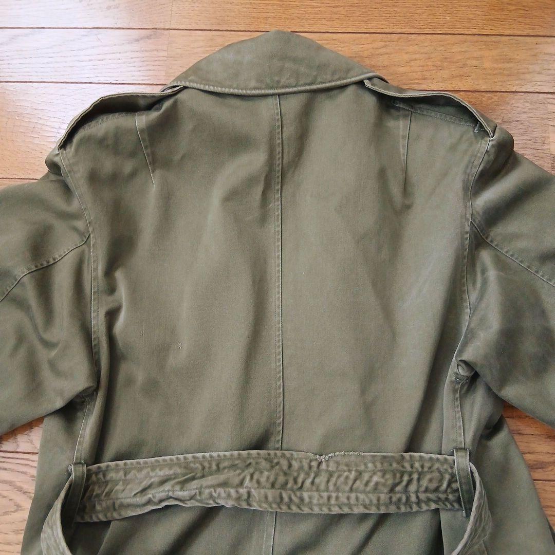 米軍実物　50s トレンチコート　カーキ　ミリタリー　ヴィンテージ　古着