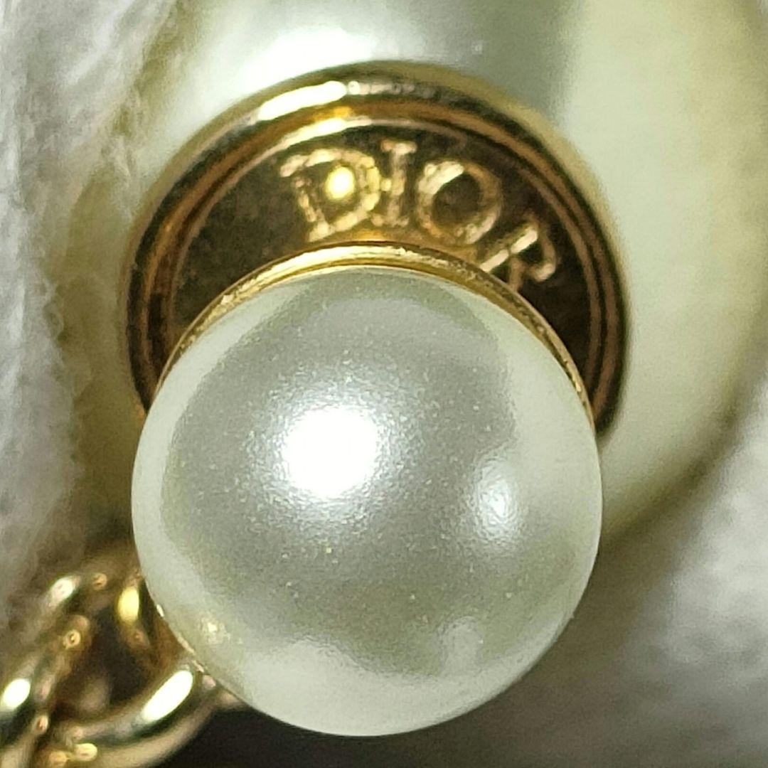 【新品未使用】Dior ディオール パールピアス CDロゴ ゴールド 箱汚れあり