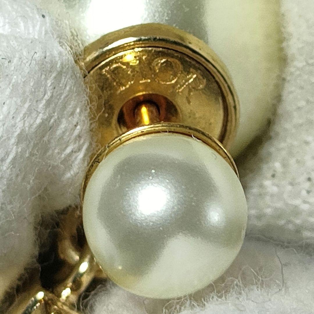 【新品未使用】Dior ディオール パールピアス CDロゴ ゴールド 箱汚れあり