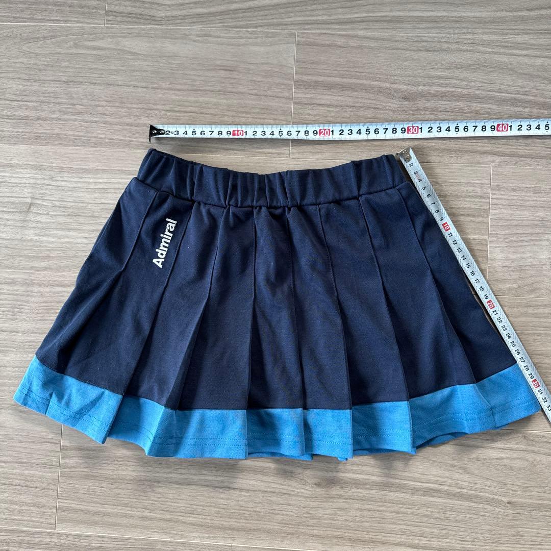 最終価格アドミラル レディーステニスウェア 青紺 ゲームシャツ＆スコート セット