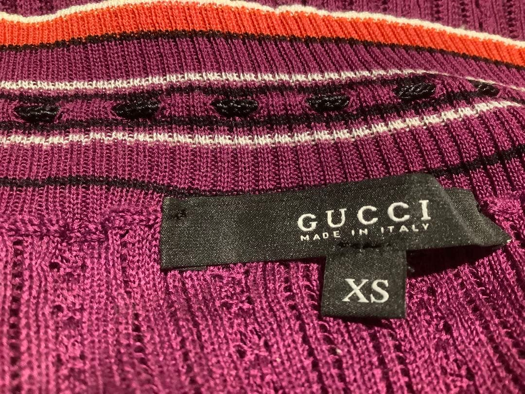 GUCCI タンクトップ カットソー パープル 美品 SALE‼️