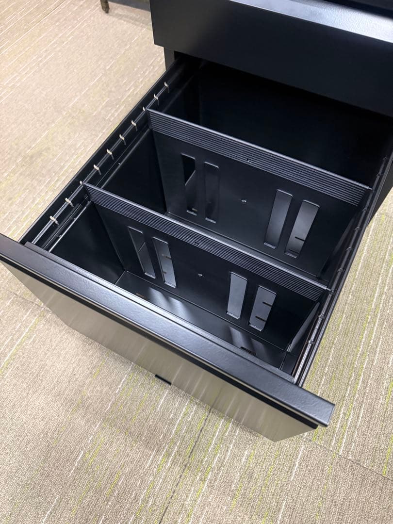 【洗浄消毒作業済】オフィスコム　オフィスワゴン　スチールデスクワゴン　鍵付き