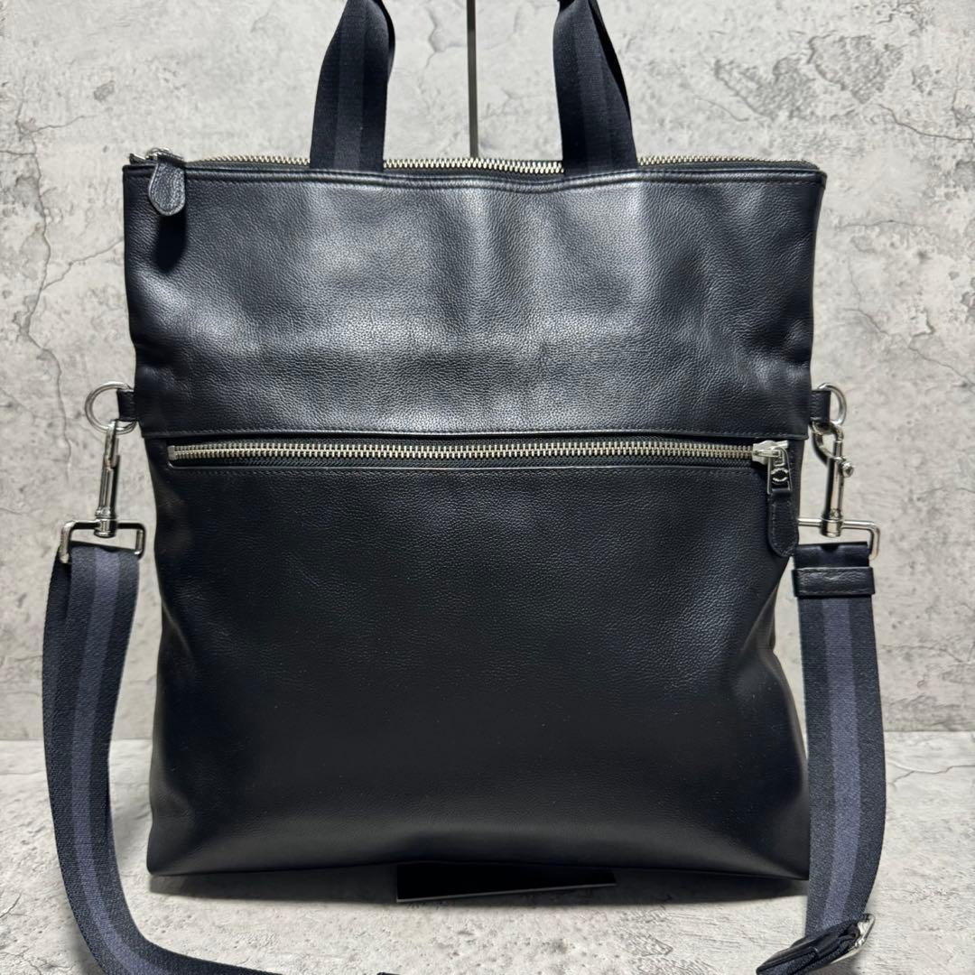 極美品✨️コーチ 2way ショルダーバッグ チャールズ 通勤 ビジネス 黒