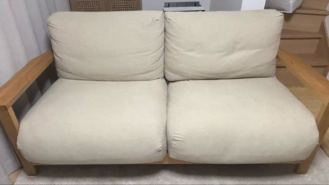 最終お値下げ　無印良品　ソファ本体木製フレーム　2.5シーター