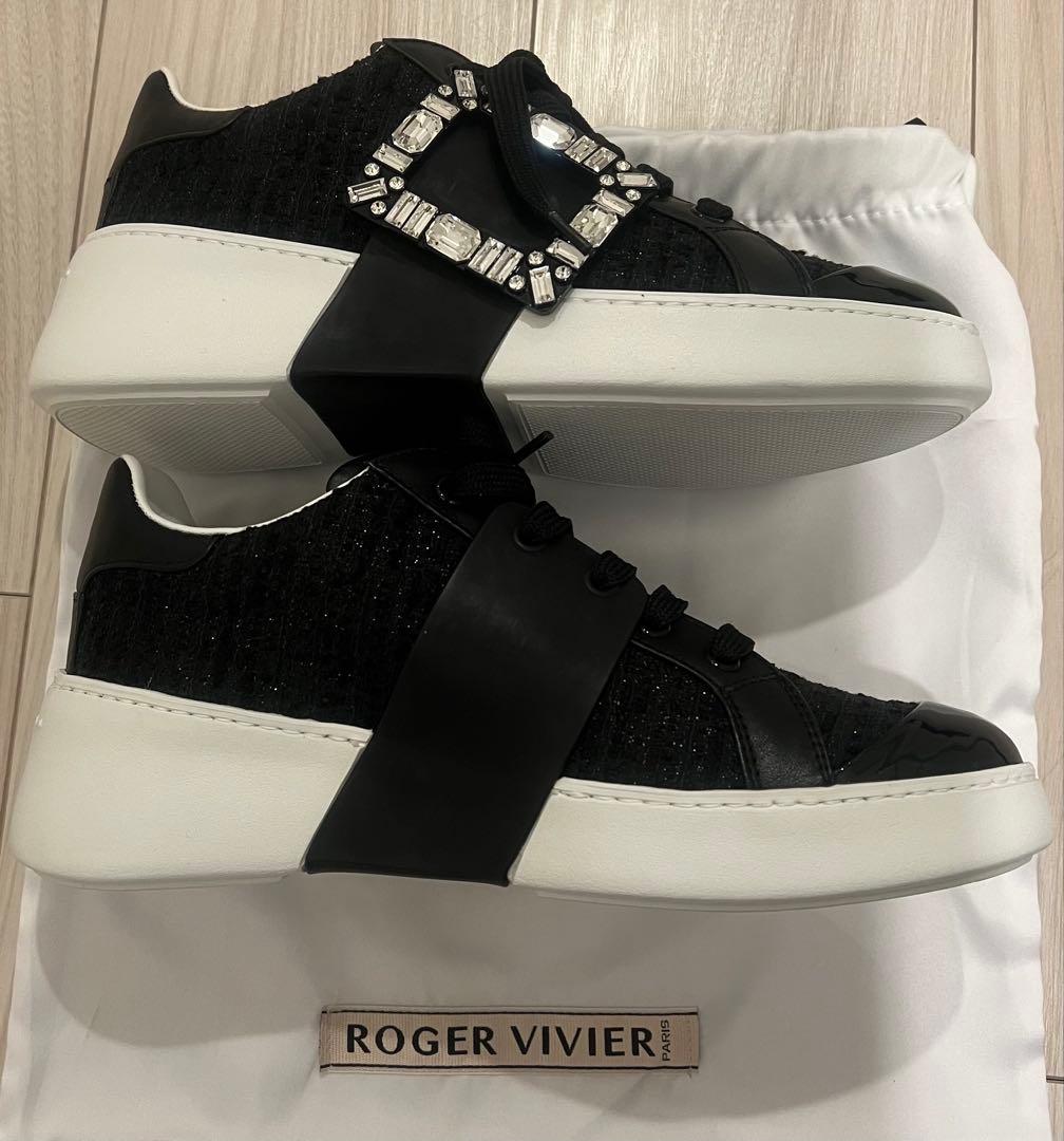 【大幅値下げ】新品未使用ROGER VIVIER ツィードラメスニーカー37