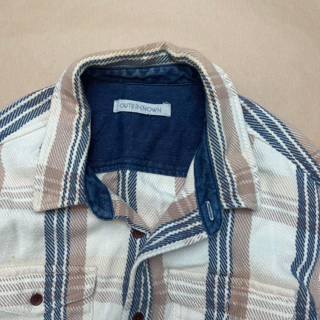 OUTERKNOWN チェック柄シャツ