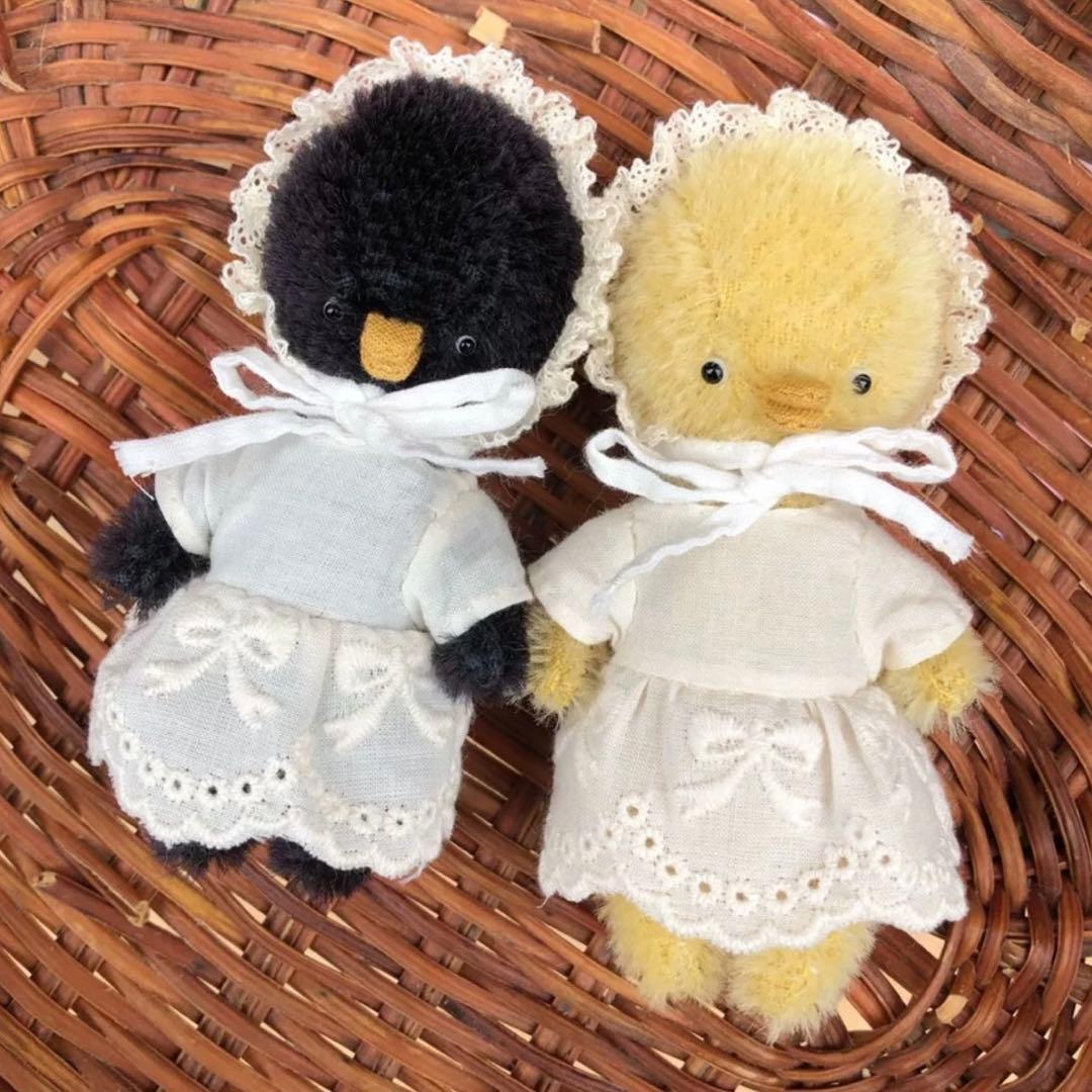 ベイビーアヒルちゃん ぬいぐるみ 海外作家様 ハンドメイド 部屋飾り 鴨