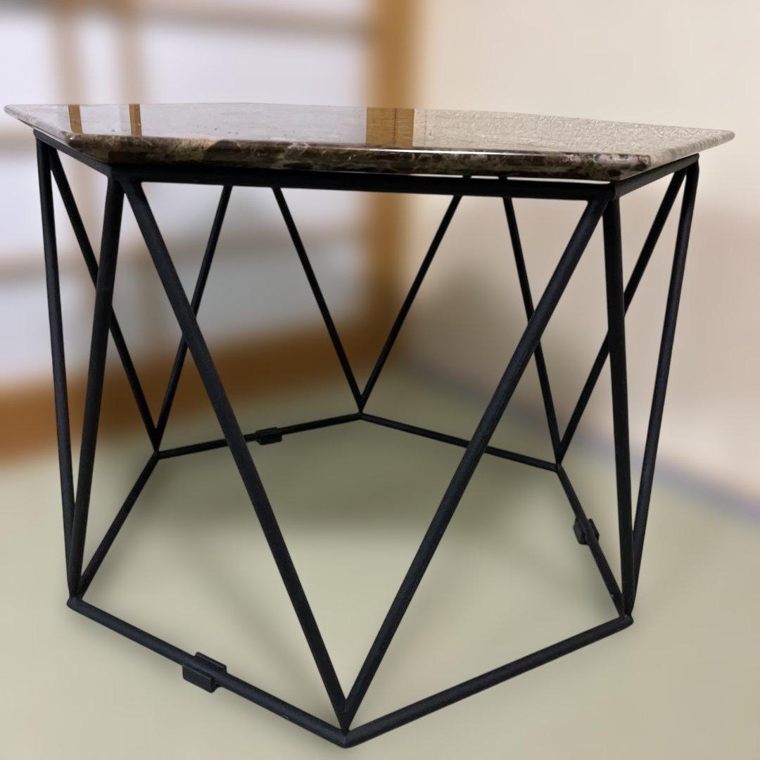アルモニア　天然大理石　センターテーブル　ブラウン
