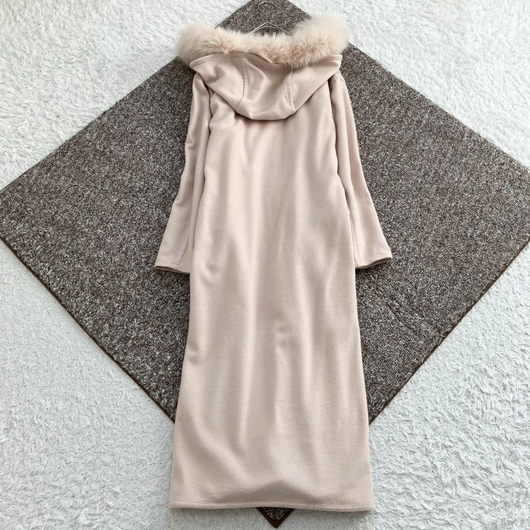 美品✨ダイアグラム リバーコート ダブルフェイス カシミヤ フォックスファー S