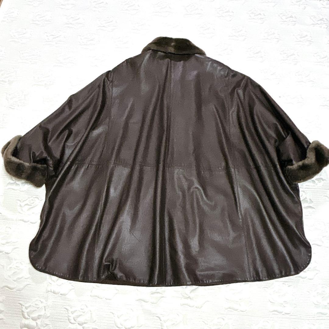 美品❤︎高級イタリア製 ThesTziveli ラムレザー ファー オーバーサイズ