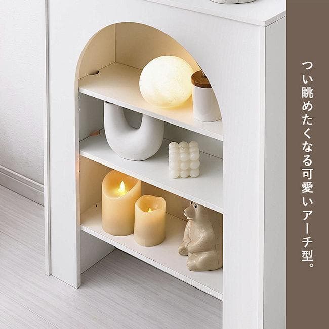 北欧風マントルピース幅60 姫系 オープンラック リビング 完成品（1183）