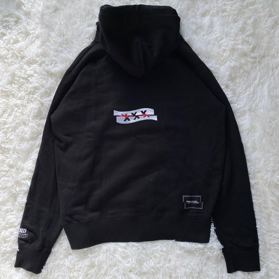 ウィンダンシー ゴッドセレクション パーカー バッグロゴ コラボ 黒 希少 美品