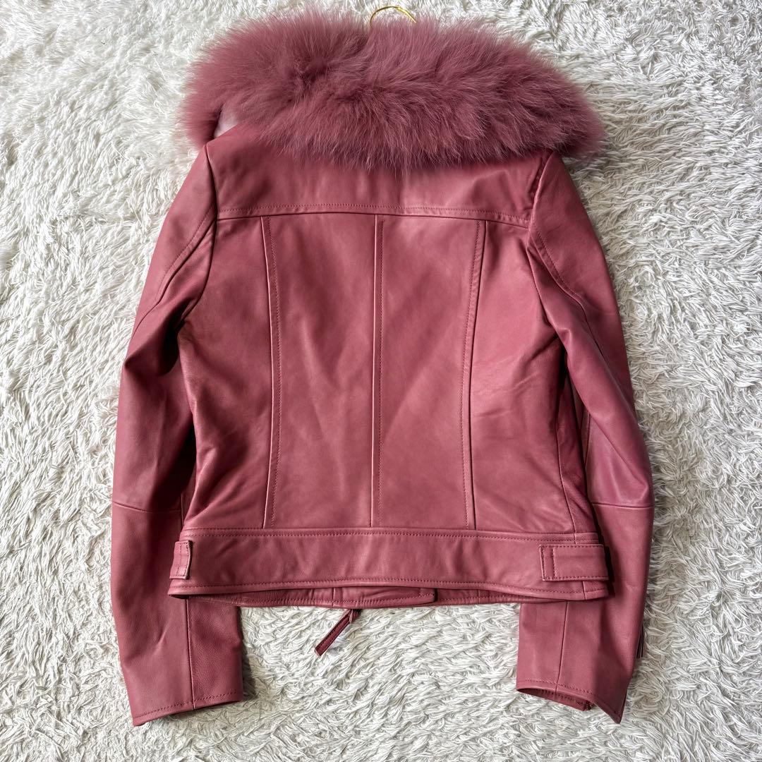 極美品　グレースコンチネンタル　 ファー　ラムレザー　ライダースジャケット