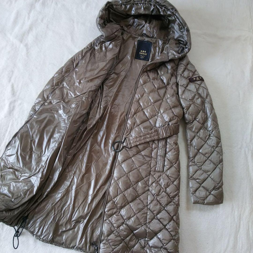【美品 M】TATRAS タトラス ダウンコート キルティング ベルト