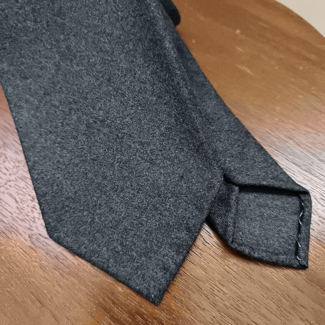 Francesco Marino ／25-26AW ウールツイルソリッドネクタイ