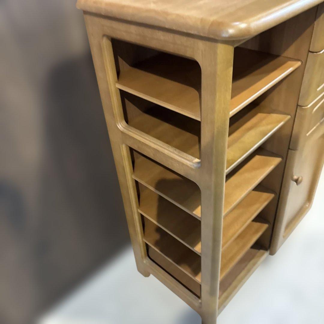 カリモク　スリッパラック　ナチュラルウッド キャビネット