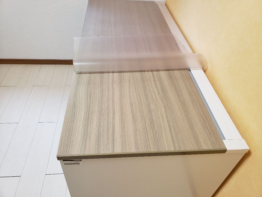 美品手渡可富山市傷防止デスクマット付イトーキCZR1600ミリ平机